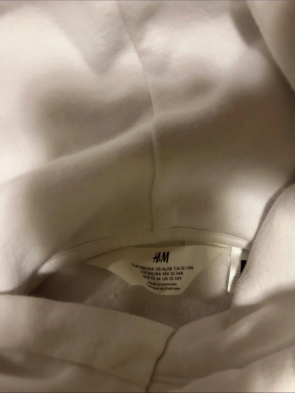 H&M White Hoodie with Rainbow-Outlined Gamepad Graphic